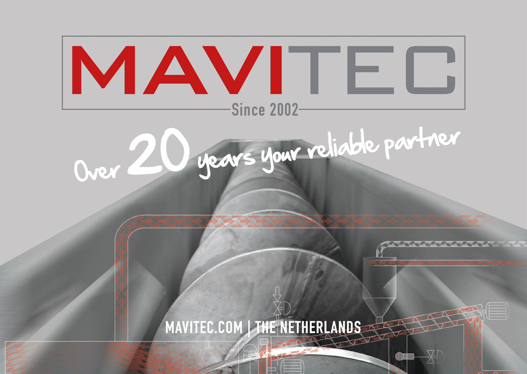 Schroef corporativo - MAVITEC 20 anos de frente